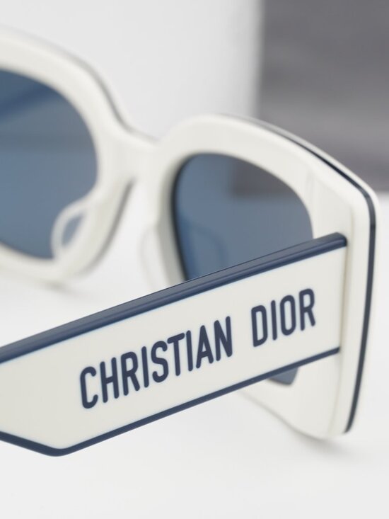 Dior DIORPACIFIC S1U 95B0 Rectangle Sunglasses – Ivory / Blue main image 11